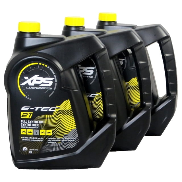 Aceite sintético BRP XPS para motores de 2 tiempos, paquete de 3 galones