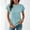 Light blue, variant on Women Cotton Linen Tops Womens T Shirts Loose Fit Trending Womens Clothes Womens T Shirts Loose Fit Basic Tees For Women Linen T Shirts For Women Custom Tshirts For Women