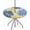 Chrysanthemum Flower, variant on Outdoor Tablecloth with Umbrella Hole, Round Elastic Fitted Table Cloth with Invisible Zipper,Wooden Picnic Patio Table Cover 36-44in