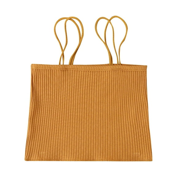 adviicd Toddler Tank Tops Girls Girls Athletic Tank Tops Sleeveless Round Neck Basic Cute Dance Crop Tops for Kids (Gold,3-4 Years)