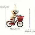thumbnail image 3 of Fiudx Llavero de San Valentín con Diseño de Perrito En Bicicleta, Acrílico Transparente, Decoración Multifuncional para Bolsos y Teléfonos, Ideal Como Regalo Navideño, Estilo Único, 1 Colgante., 3 of 6