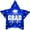 Blue, variant on PMU Grad Congrats Star 18in Mylar Balloon Blue Pkg/1