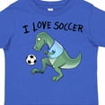 thumbnail image 4 of Inktastic I Love Soccer-dinosaur in Blue Boys or Girls Toddler T-Shirt, 4 of 5
