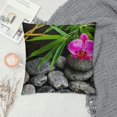 thumbnail image 2 of Orinice Flowers Bamboo Leaves Graphic Decorative Pillow Cover for Home, Couch, Living Room, Bed Sofa - Square Pillow Case 1PC 22x22in, 2 of 5