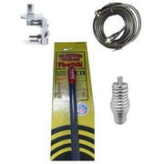 NEW FIRESTIK KW5 B 5FT BLACK CB ANTENNA,DS 18FT RG8X COAX, MOUNT & BARREL SPRING