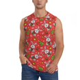 thumbnail image 1 of Fotbe Cute Christmas Bunny Men's Camiseta sin Mangas Estampada para Hombres, Playera Casual para Gimnasio, Entrenamiento, Playa-Large, 1 of 7