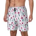 thumbnail image 2 of Haiem Tulips Flowers Mens Swim Trunks with Compression Liner 2 in 1 Swimming Shorts Stretch Swimwear Quick Dry,Board Shorts-X-Large, 2 of 9