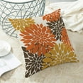 thumbnail image 4 of Fall Burnt Orange Outdoor Pillow Covers 18x18 Inch Set of 2 Mustard Yellow Brown Dahlia Floral Decor Throw Pillows Modern Geometry Flower Decorative Cushion Cases for Sofa Couch Bed Decorations, 4 of 6