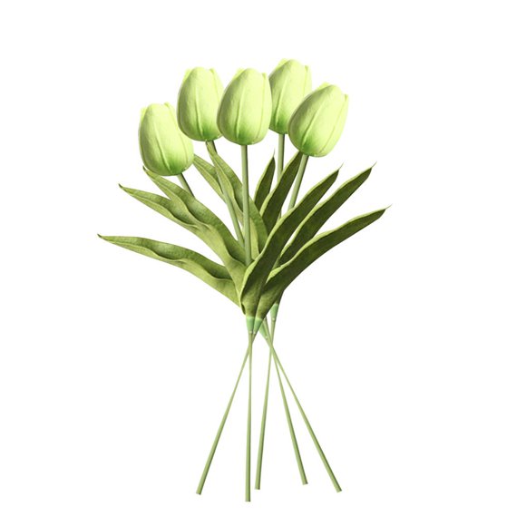 Mini flor artificial oficina en casa decoración floral fiesta de boda decorativa PU flor falsa, púrpura claro 5 piezas Speravity ZHF0582-06B