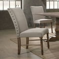 thumbnail image 4 of Transitional Dining Chair Set of 4 with Nailhead Accent, Fabric Upholstered Side Chair for Home Kitchen Dining Room, 4 of 7