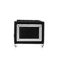 thumbnail image 3 of Chair with Shelter Arms and Mirrored Trim Accent, Black, 3 of 5