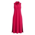 thumbnail image 6 of APEXFWDT Summer Casual Maxi Dress for Women V Neck Sleeveless Long Sundress Beach Vacation Dresses with Pockets,XXL,Hot Pink, 6 of 6