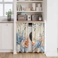 thumbnail image 6 of Blue Coastal Kitchen Curtains 45 Inch Length, Summer Beach Starfish Weeping Eucalyptus Retro Tiers Curtains for Bathroom Bedroom Cafe, Light Filtering Small Window Treatment Drapes 2 Panels 42"Wx45"L, 6 of 8
