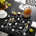 thumbnail image 3 of Halloween Ghosts Summer Placemats Table Placemats Set Of 6-Linen Kitchen Washable Placemats Table Mats 11.8"x17.7" Non-Slip Heat Resistant, 3 of 5