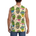 thumbnail image 4 of Pofeuu Cute Cartoon Cactus Print Men's Muscle T-Shirt, Sleeveless, Muscle Tank, Classic Muscle Tee Top For Men Casual Sleeveless Muscle T-Shirt Trendy Clothes-Medium, 4 of 7