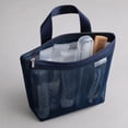 thumbnail image 6 of Mesh Storage Bag - Portable Zipper Tote for Travel & Daily Organizer - Handheld Breathable Toiletry Bag for Bathroom, Beach, Pool Navy, 6 of 7
