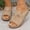 Khaki, variant on KIJBLAE Women's Glitter Rhinestone Embellished Slide Sandals, Wide Width Open Toe Fashion Comfort Casual Summer Slippers Army Green 40