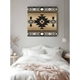 thumbnail image 3 of Canvas Print Wall Art Southwest Ethnic Style Brown Tribe Retro Gradient Geometric Framed Canvas Art Wall Decor Pictures Painting Morden Artwork for Living Room Bedroom, Ready to Hang, 28"x28", 3 of 4
