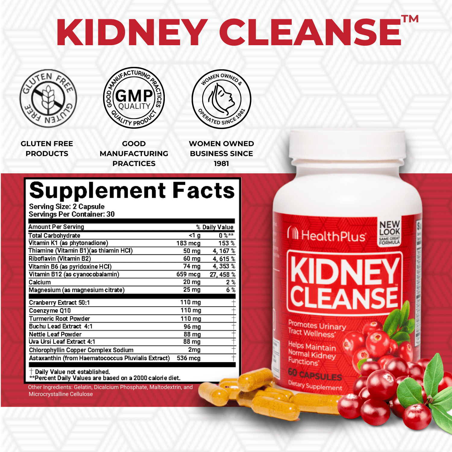 Health Plus Kidney Cleanse 60 Caps