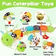 thumbnail image 3 of Juguete sensorial para bebés, oruga de peluche con espejo musical y sonajero, juguete para recién nacidos de 0 a 12 meses, niños y niñas, 56 cm., 3 of 4
