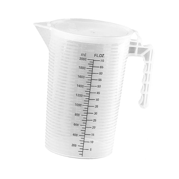 Taza medidora con tapa con marcas de medición repostería accesorios de cocina 2000ml