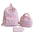 thumbnail image 2 of Lightweight Floral Bow Backpack for Spacious Everyday Daypack With Comfortable Straps Commute Leisure, 2 of 8