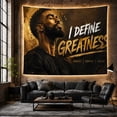 thumbnail image 6 of Portrait Skin Short with Beard Curly Hair Left, Inspirational Illustration for Art Lovers, Typography Wall Art, Housewarming Gift, Tapestry Wall Hanging for Bedroom and Living Room, 6 of 7
