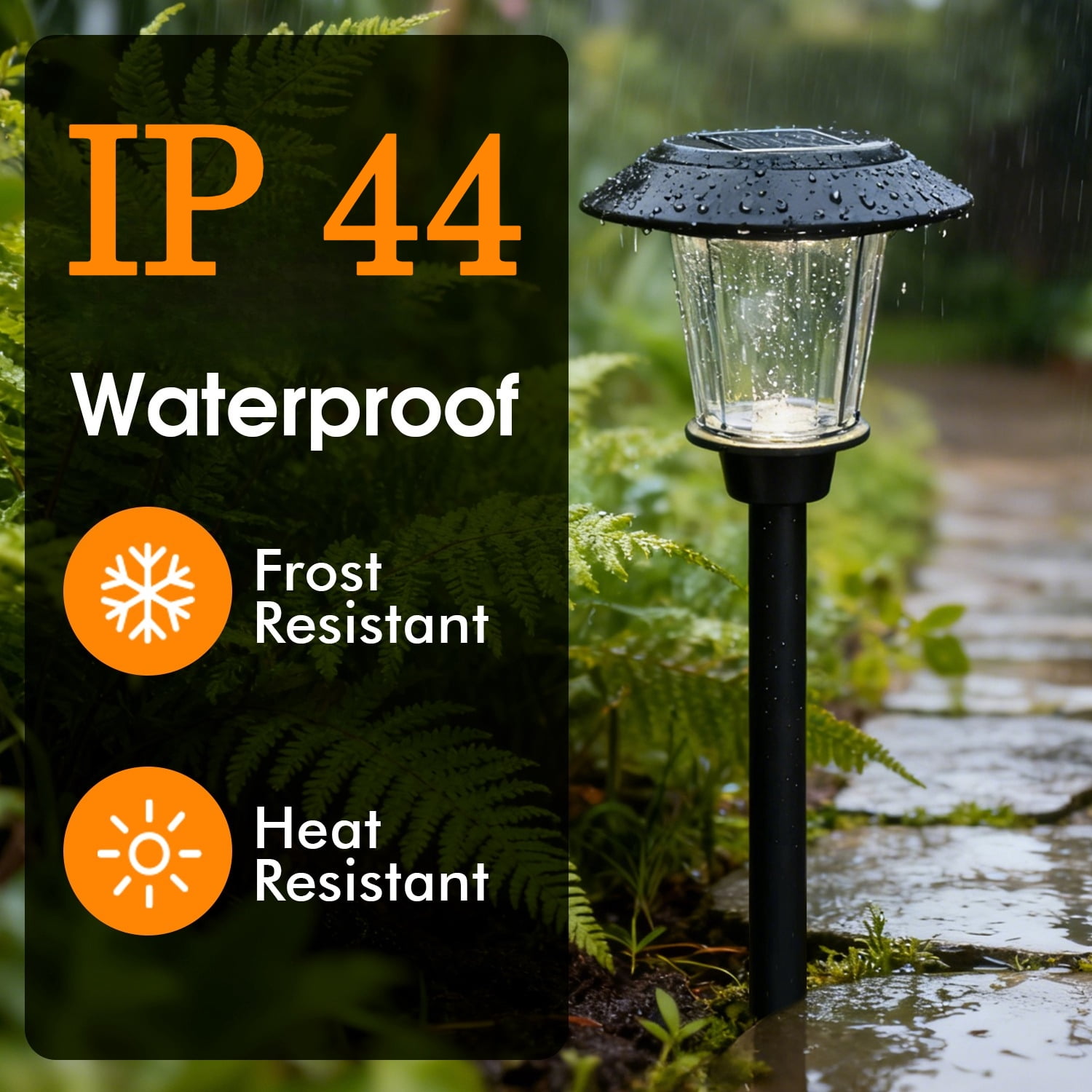 2 pack Solar Ground Lights Outdoor, IP65 Waterproof LED Ground Lights with 2 Modes (Steady & Rotating), Bright Solar Powered Pathway Lights for Garden, Lawn & Landscape Decoration