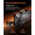 thumbnail image 4 of VEVOR Pro MIG Welder, 200A Pluse Mig Welding Machine, 5-in-1 Synergic Welder Machine MIG Pluse/Gas MIG/Flux Core MIG/Stick/Lift TIG, 110V/220V Dual Voltage Aluminum Mig Welder with LCD Screen Display, 4 of 9
