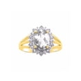 thumbnail image 5 of RYLOS Jewelry For Women 14K Yellow Gold Princess Diana Inspired Ring & Necklace W/ 18" Chain Gemstone & Diamonds 9X7MM  White Topaz April Birthstone Womens Jewelry Matching  Gold Jewelry For Women, 5 of 9