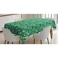 thumbnail image 1 of Ambesonne Banana Leaf Tablecloth Rectangular Table Cover, Brazilian Tropical Leaf, 52"x70", White and Green, 1 of 3