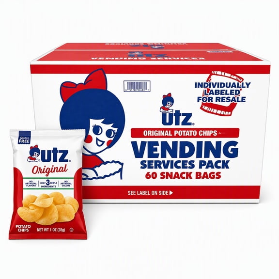 Utz Original Potato Chips Vending Services Pack, 1 oz (60 Count)