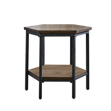 CoSoTower Hexagon End Table - Brown