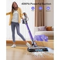 thumbnail image 2 of Aspiradora inalámbrica de varilla de 40 kPa, 450 W, potente, hasta 55 minutos de autonomía, depósito de polvo de 1,5 l, ligera, ideal para el hogar, alfombras, pelo de mascotas y suelos duros., 2 of 5