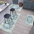 thumbnail image 6 of Boho Kitchen Rugs Sets of 3 Distressed Kitchen Mats for Floor Non Skid Washable Laundry Room Runner Rug Kitchen Area Rug Carpet for Kitchen Floor Hallway Entryway, Vintage Green, 6 of 6