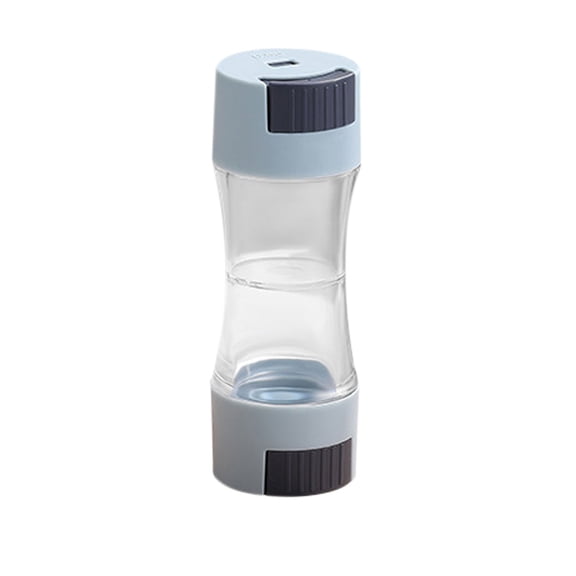 Kuroiy Double-Headed Seasoning Jar | Dual Layer Spice Container | Quantitative Control Shaker | Plastic | 5x14.7cm | Holds 2 Spices | Mess-Free | Kitchen Organization