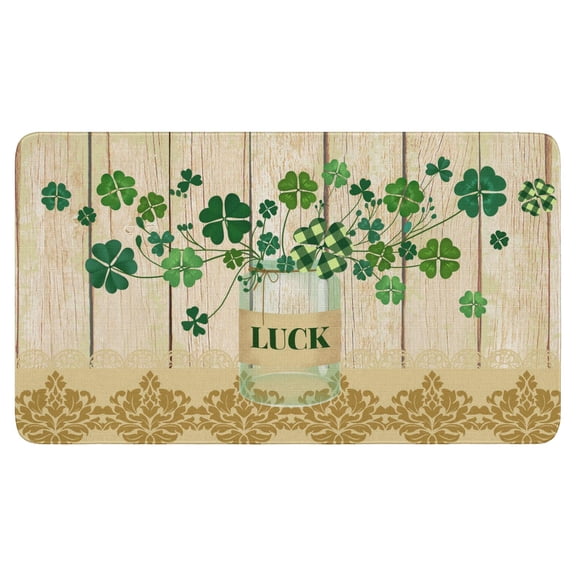 Four Leaf Clover Lucky Door Mat,Non Slip Durable Rugs Friendly Floor Door Mats for Indoor Outdoor Bathroom