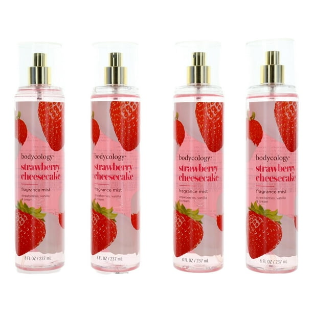 Fragrance Mist Body Spray Bodycology, tarta de queso con fresas, 240 ml