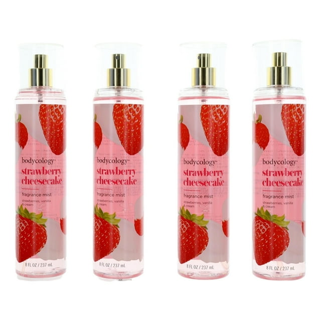 Fragrance Mist Body Spray Bodycology, tarta de queso con fresas, 240 ml