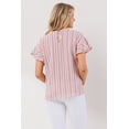 thumbnail image 3 of Striped Tie Front Short Sleeve Maternity Blouse, 3 of 3