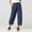 Navy, variant on Patlollav Womens Loose Solid Color Pockets Elastic Waist Comfortable Harem Ankle-Length Pants