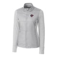 thumbnail image 2 of Women's Cutter & Buck  Gray Jacksonville Jumbo Shrimp Stealth DryTec Hybrid Quilted Full-Zip Windbreaker Jacket, 2 of 3