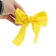 thumbnail image 5 of Unique Bargains 1 Pc Solid Bow Ribbon Duckbill Hair Clips Hairdo Clip Yellow, 5 of 5