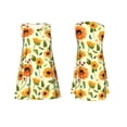 thumbnail image 7 of Lsque Sunflowers And Butterflies Pattern Summer Dresses for Women – Sleeveless T-Shirt Swing Sundress, Perfect for the Beach and Casual Days, 7 of 7