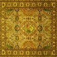 thumbnail image 1 of Ahgly Company Indoor Square Persian Yellow Traditional Area Rugs, 7' Square, 1 of 4