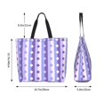thumbnail image 6 of ZICANCN Purple Vintage Stripes Tote Bag , Grocery Bags Reusable Shopping Bags with Handles Durable Foldable Washable for Women Men, 6 of 8