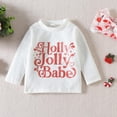 thumbnail image 5 of URMAGIC Infant Toddler Baby Girl Christmas 2PCS Outfits Long Sleeve Letters Pullover Tops Bell-Bottoms Flare Pants 3 Months- 4 Years, 5 of 11