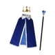 thumbnail image 4 of Conjunto de disfraz de corona de palo para juego de simulación, disfraz de reina para adolescente Azul, 4 of 8
