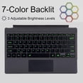thumbnail image 5 of Surface Pro 7+/7/6/5/4/3 (12.3") Type Cover, Ultra-Slim Bluetooth Keyboard, Multi-Touchpad & 7-Color Backlit，Black, 5 of 8