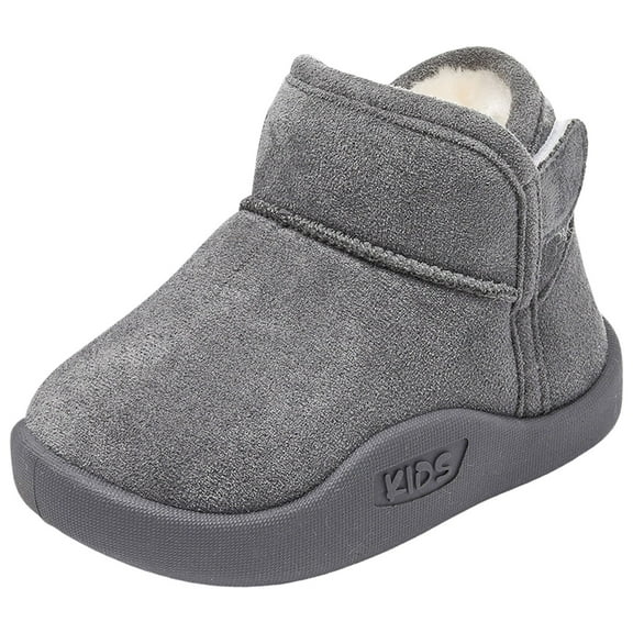 Hessimy Girls Boots Ankle Booties Toddler/Little Kid/Big Kid deck boots (Grey,8.5)